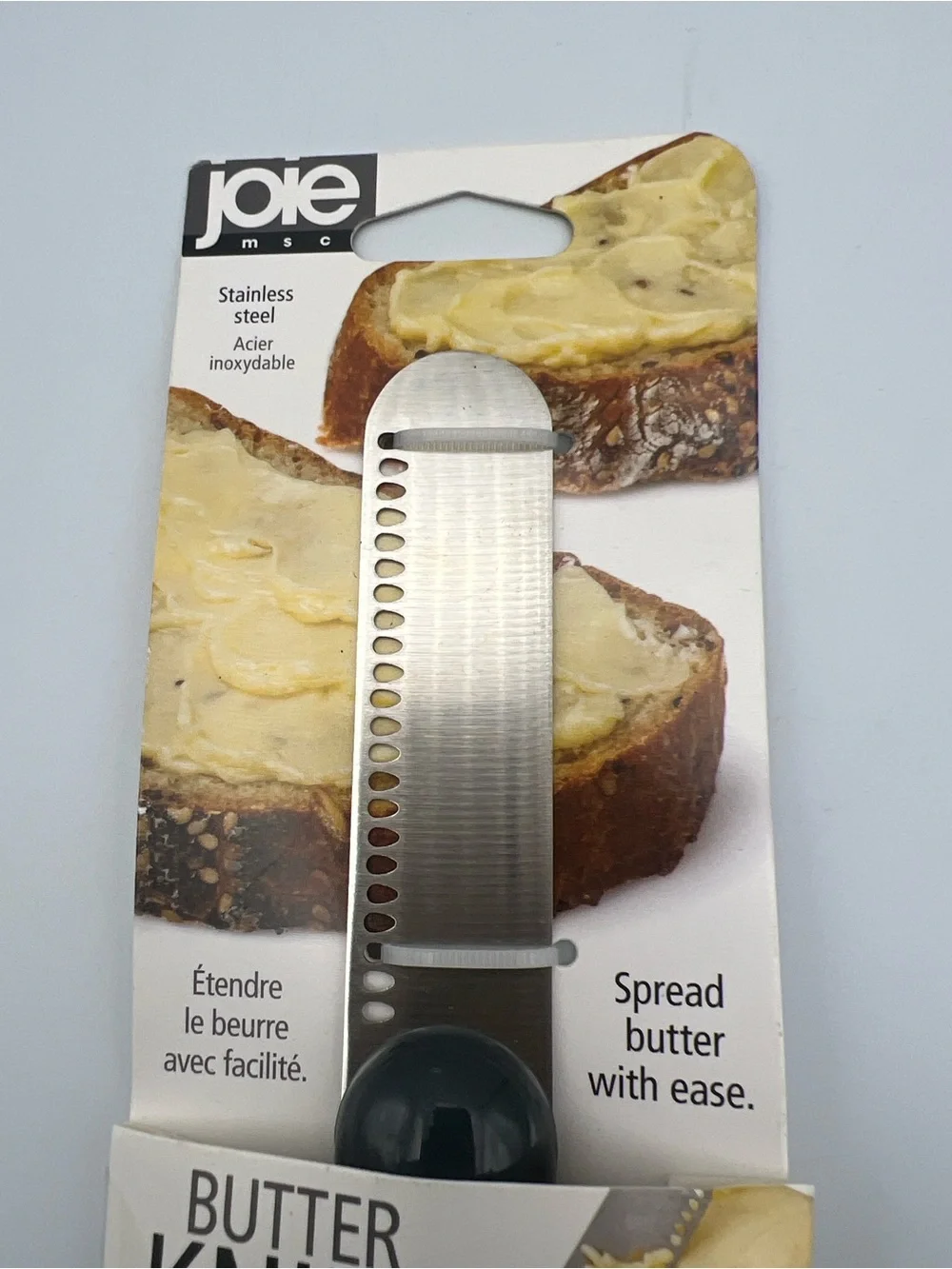 Joie Stainless Steel Butter Knife with Dark Gray Handle